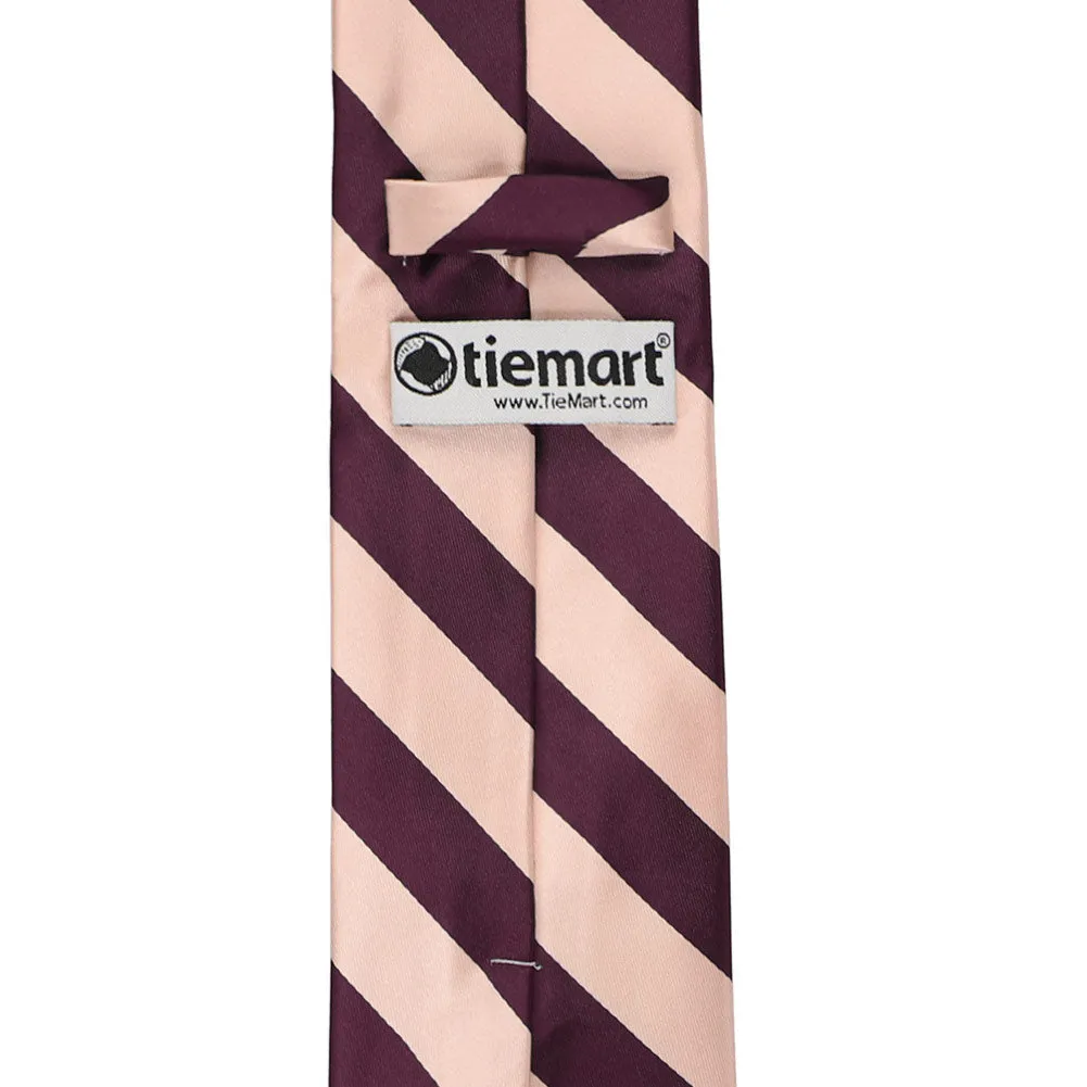 Petal and Wine Extra Long Striped Tie sold by TieMart product image thumbnail 4