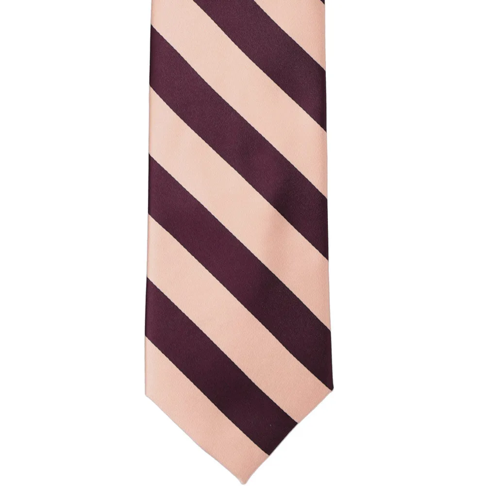Petal and Wine Extra Long Striped Tie sold by TieMart product image thumbnail 3