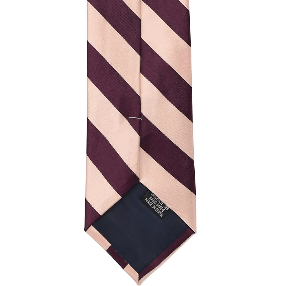 Petal and Wine Extra Long Striped Tie sold by TieMart product image thumbnail 5