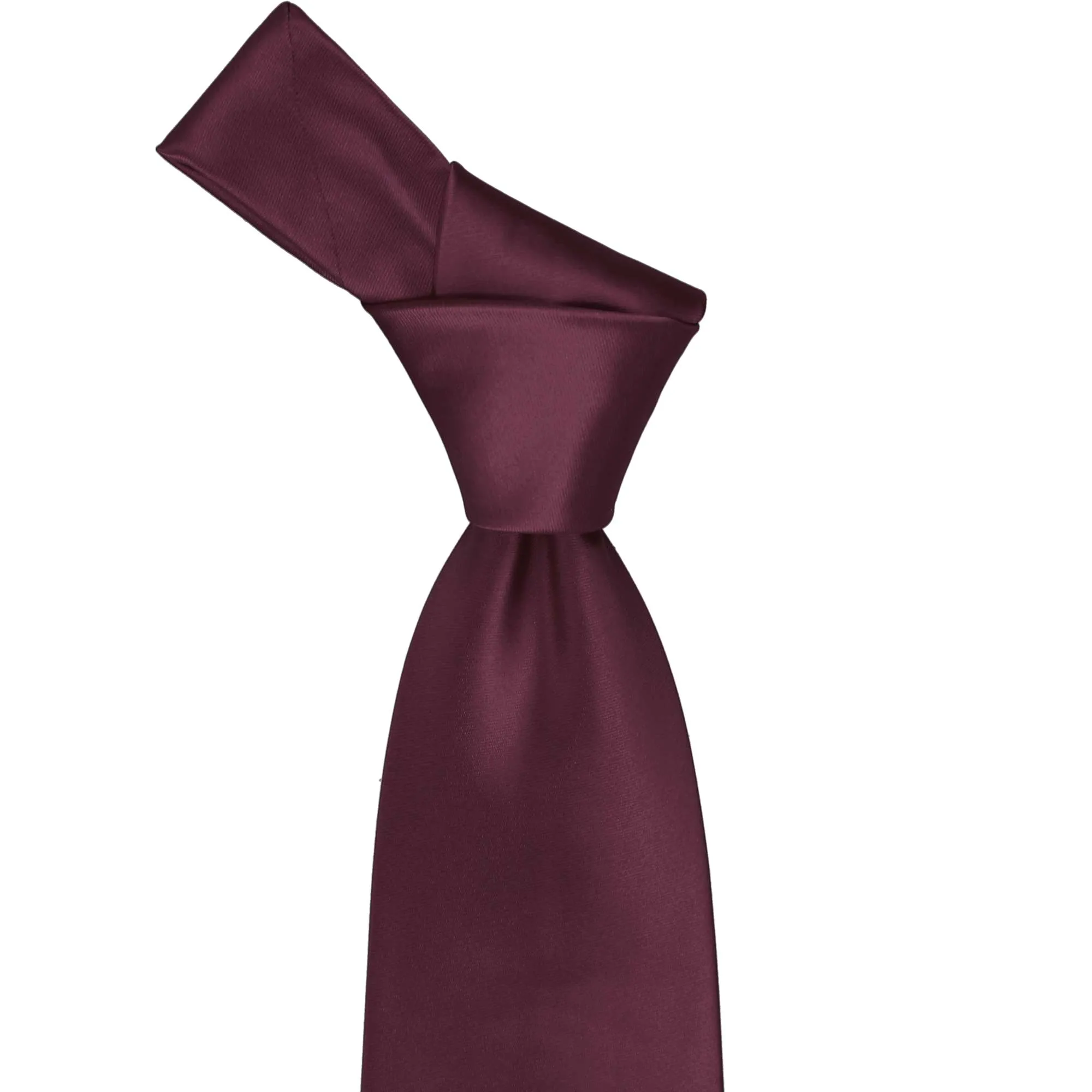 Wine Premium Extra Long Solid Color Necktie sold by TieMart product image thumbnail 2