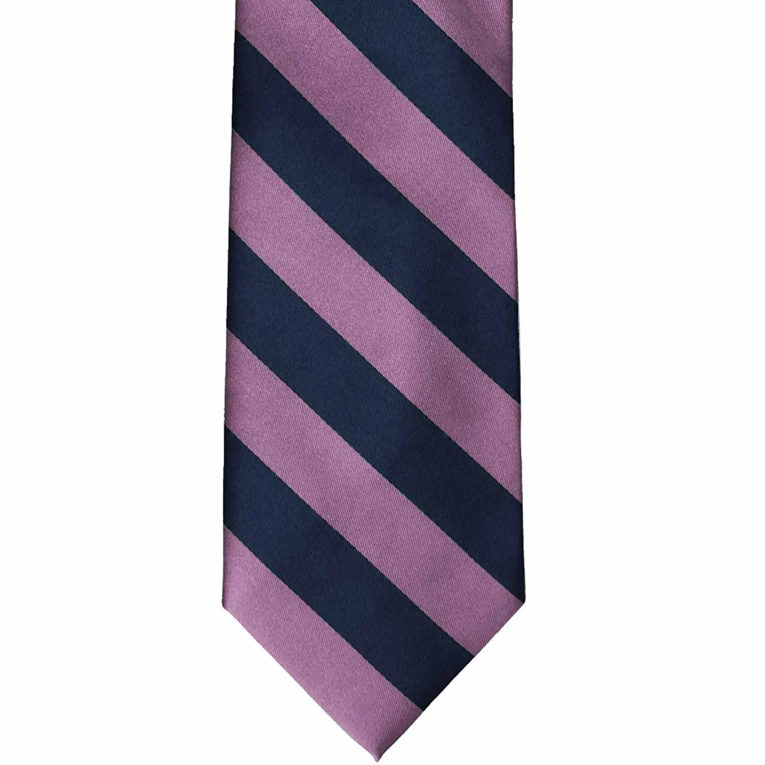 Navy Blue and Dusty Purple Striped Tie sold by TieMart product image thumbnail 3