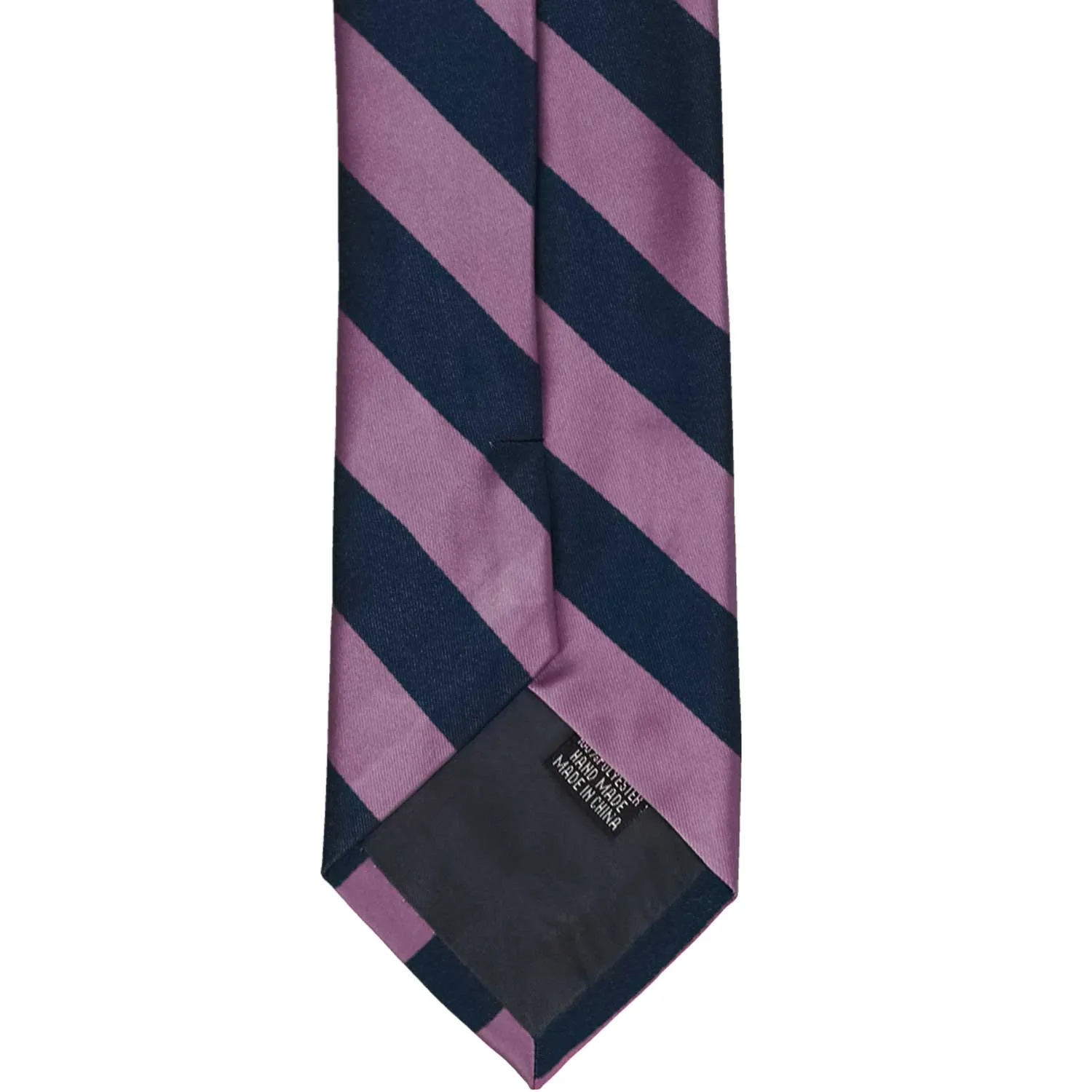 Navy Blue and Dusty Purple Striped Tie sold by TieMart product image thumbnail 5