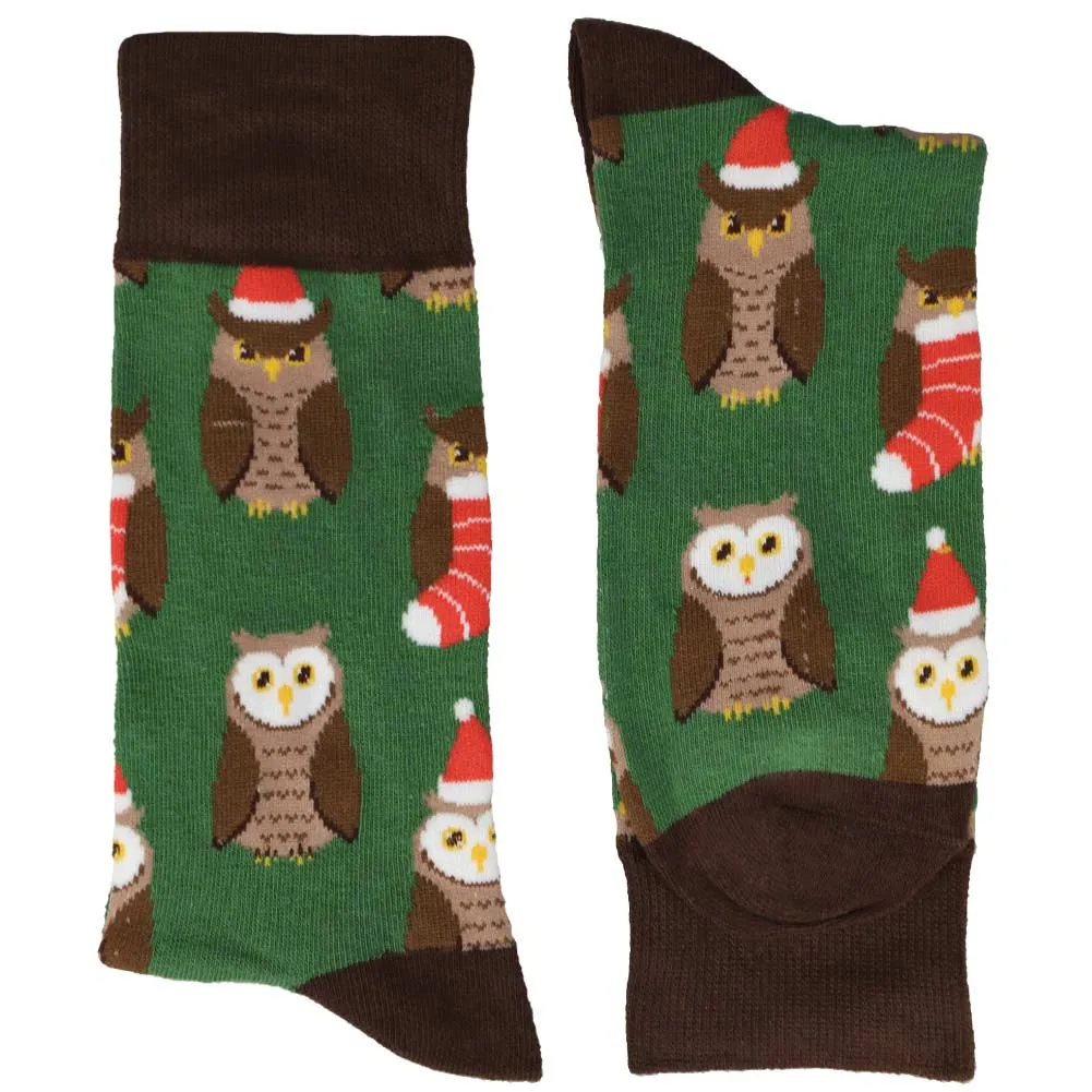 Men's Christmas Owl Socks sold by TieMart product image thumbnail 2