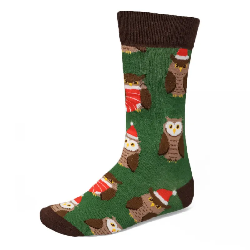 Men's Christmas Owl Socks sold by TieMart