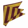 Maroon and Gold Striped Pocket Square sold by TieMart