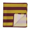 Maroon and Gold Striped Pocket Square sold by TieMart