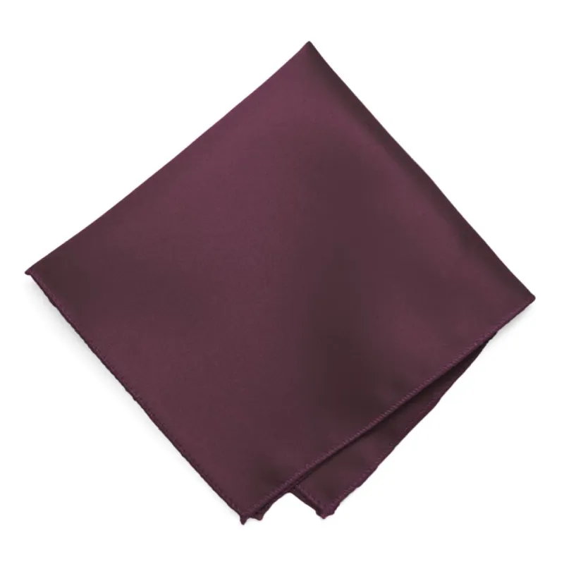 Cabernet Solid Color Pocket Square sold by TieMart