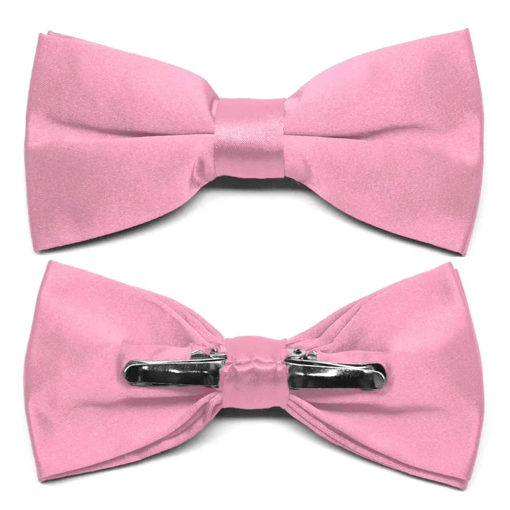 Bright Pink Clip-On Bow Tie sold by TieMart