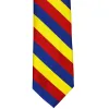 Red, Royal Blue and Yellow Striped Tie sold by TieMart