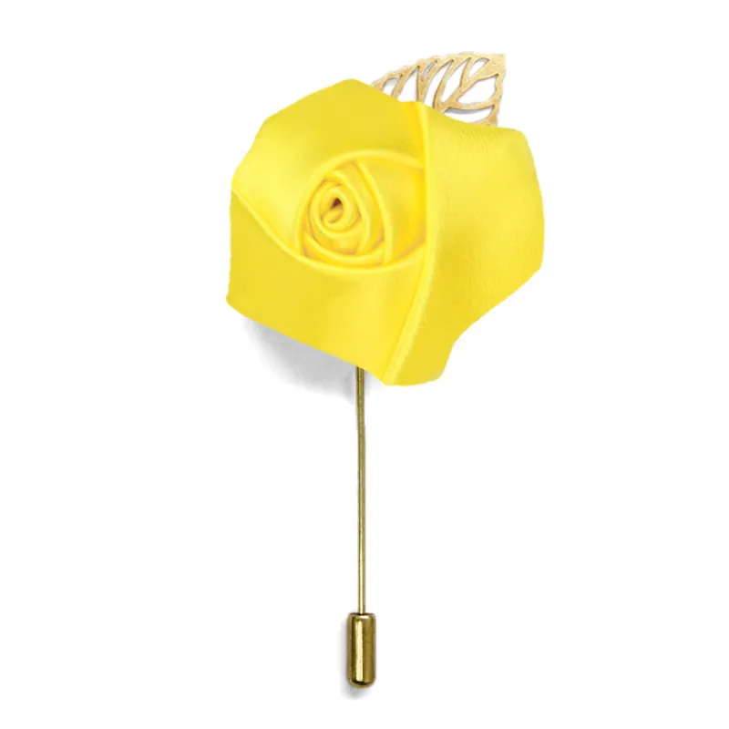 Yellow Premium Flower Lapel Pin sold by TieMart