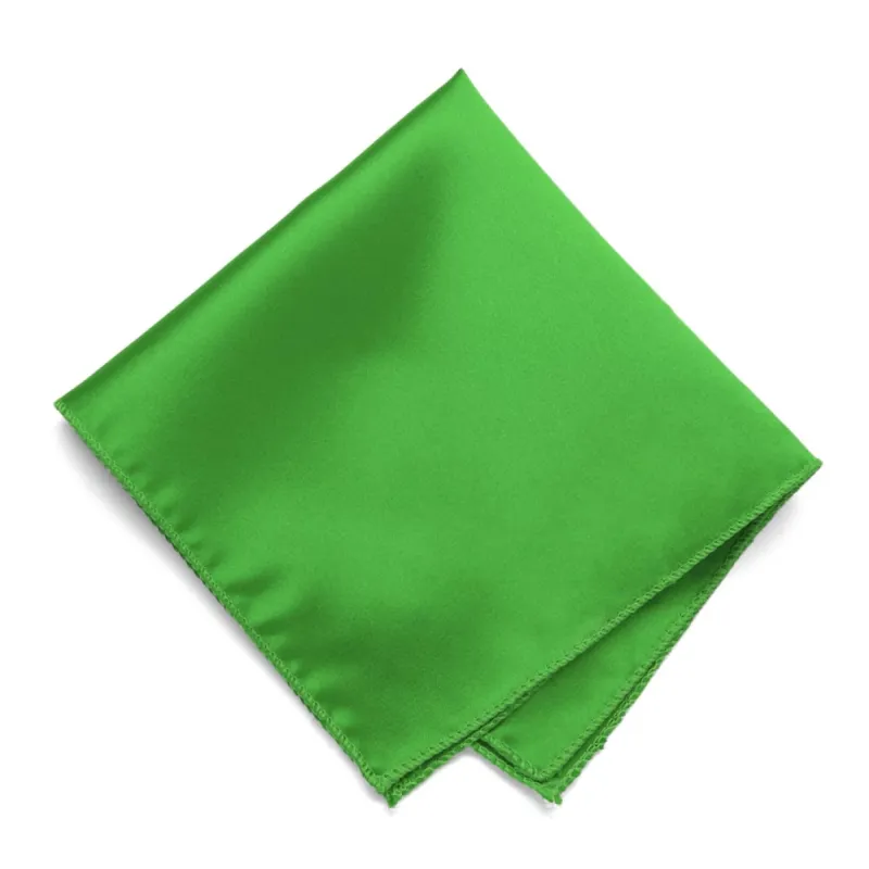 Grass Green Solid Color Pocket Square sold by TieMart