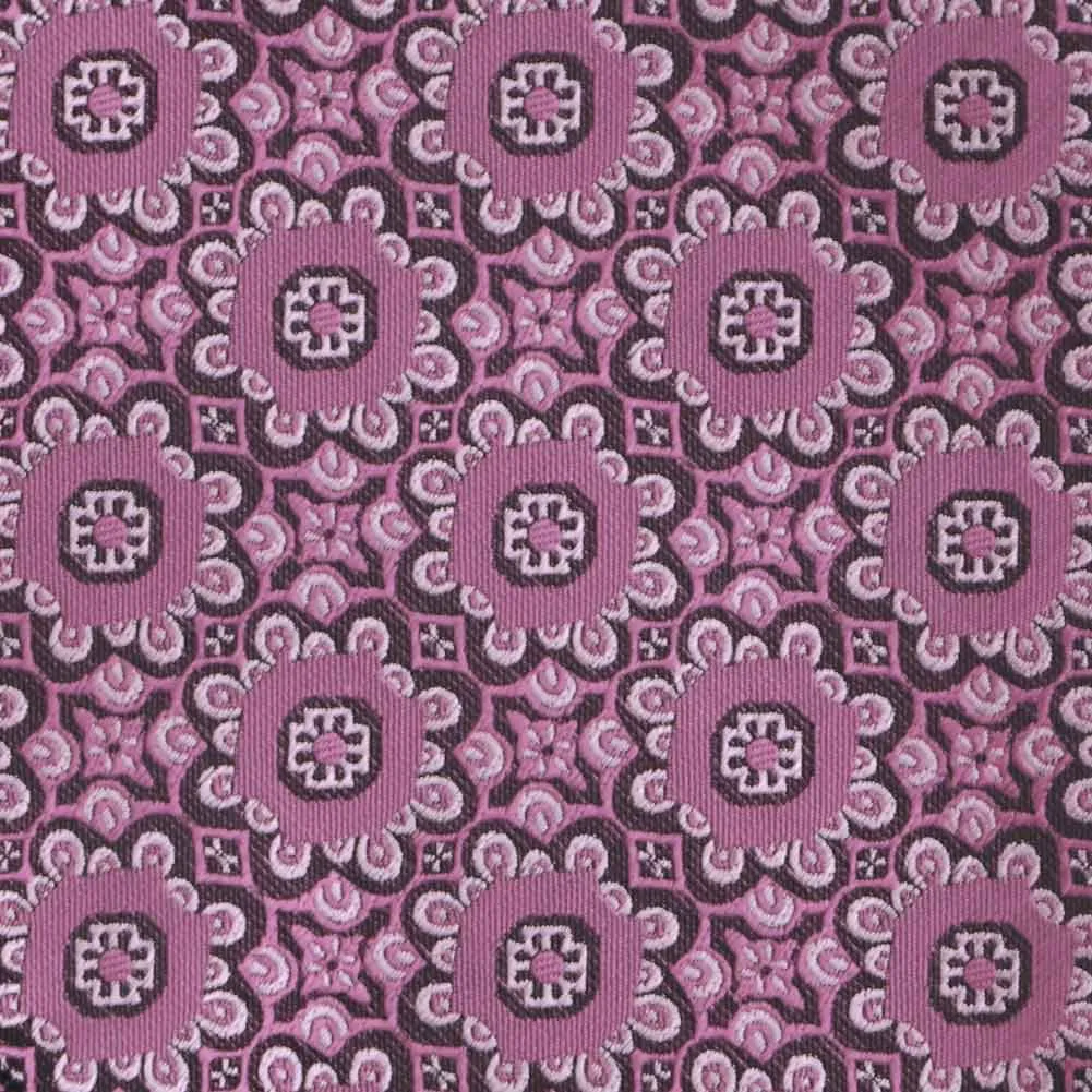 Deep Magenta Emma Floral Pattern Zipper Tie sold by TieMart product image thumbnail 4