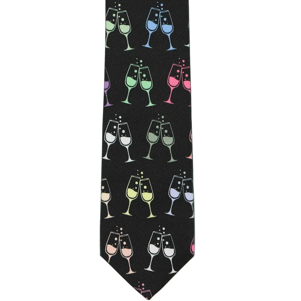 New Year's Slim Necktie, 2.5" Width sold by TieMart product image thumbnail 2