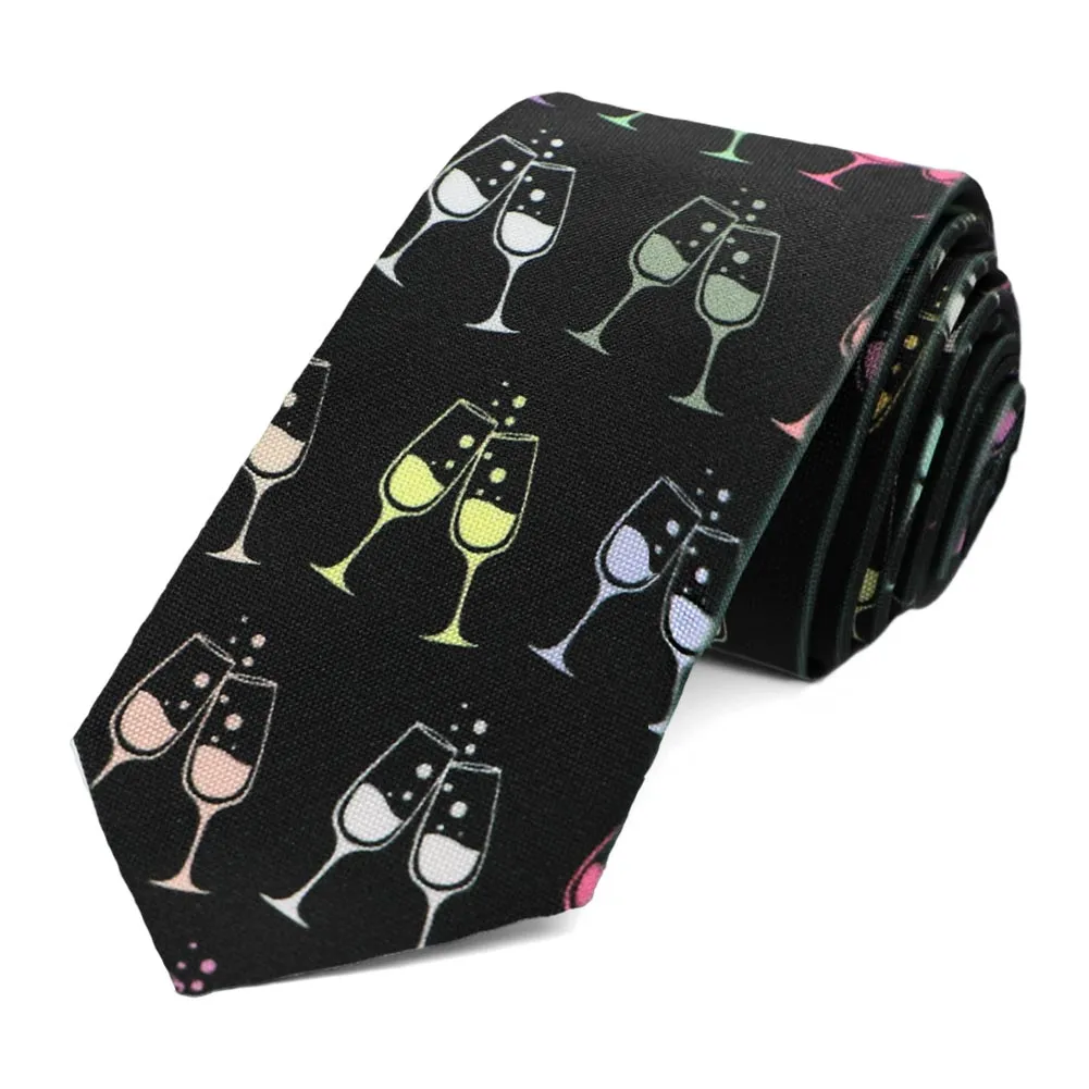 New Year's Slim Necktie, 2.5" Width sold by TieMart