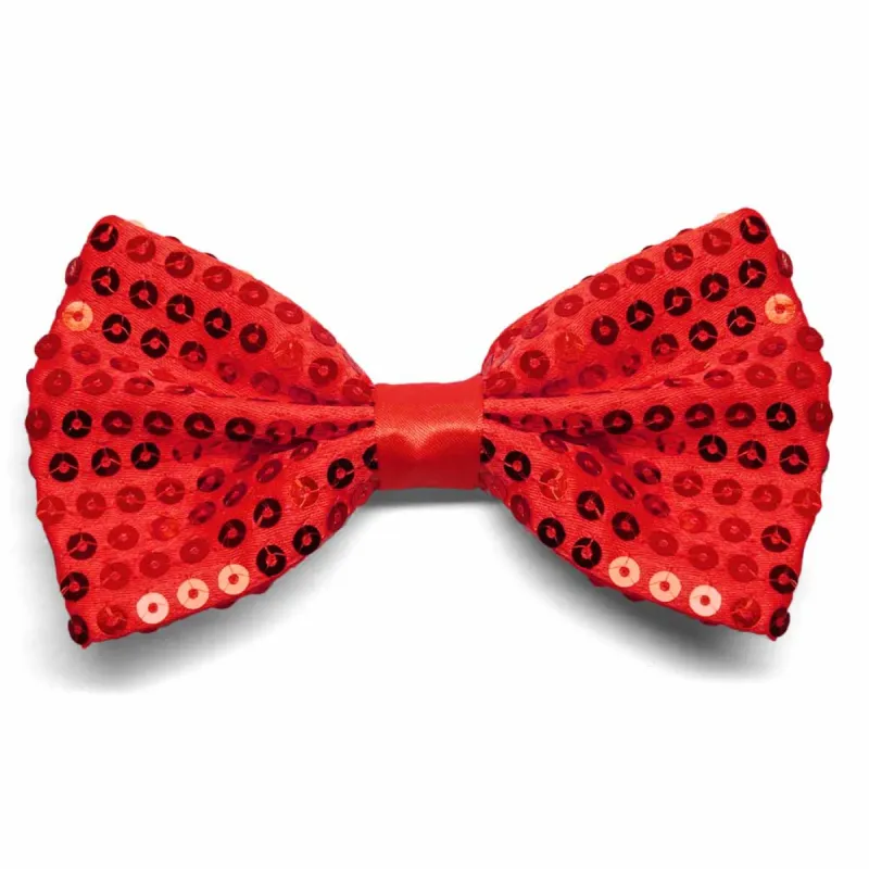 Red Sequin Bow Tie sold by TieMart