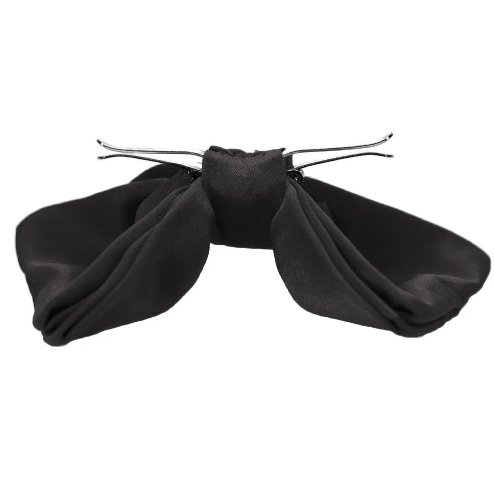 Black Clip-On Bow Tie sold by TieMart product image thumbnail 2