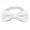 White Herringbone Silk Bow Tie sold by TieMart