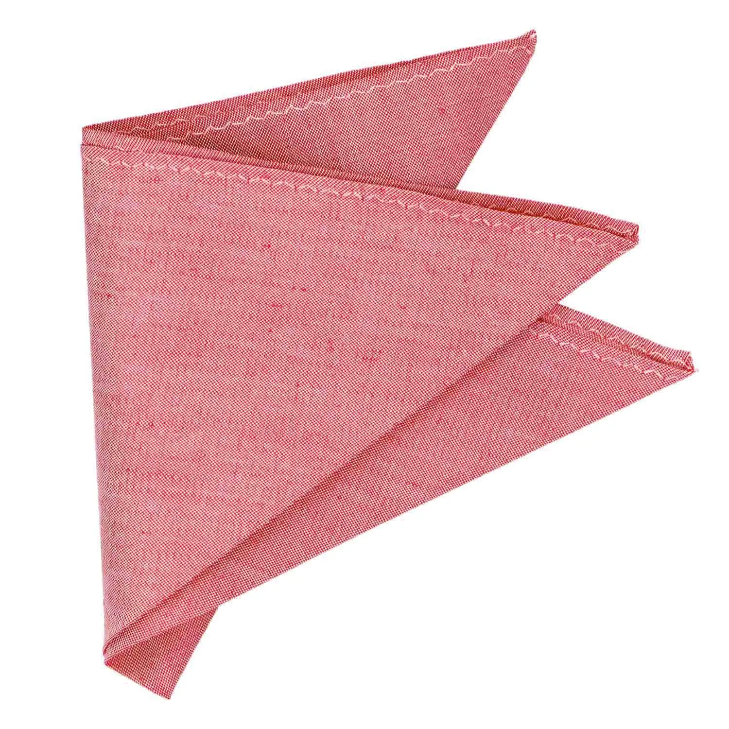 Red Regency Linen/Silk Pocket Square sold by TieMart product image thumbnail 3