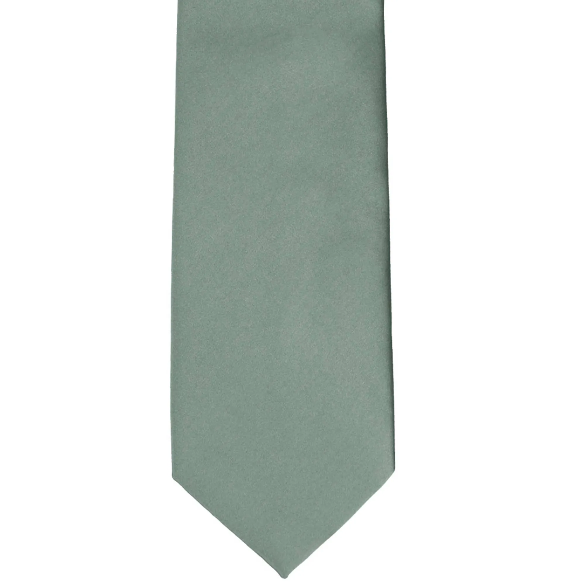 Stormy Gray Premium Extra Long Solid Color Necktie sold by TieMart product image thumbnail 3