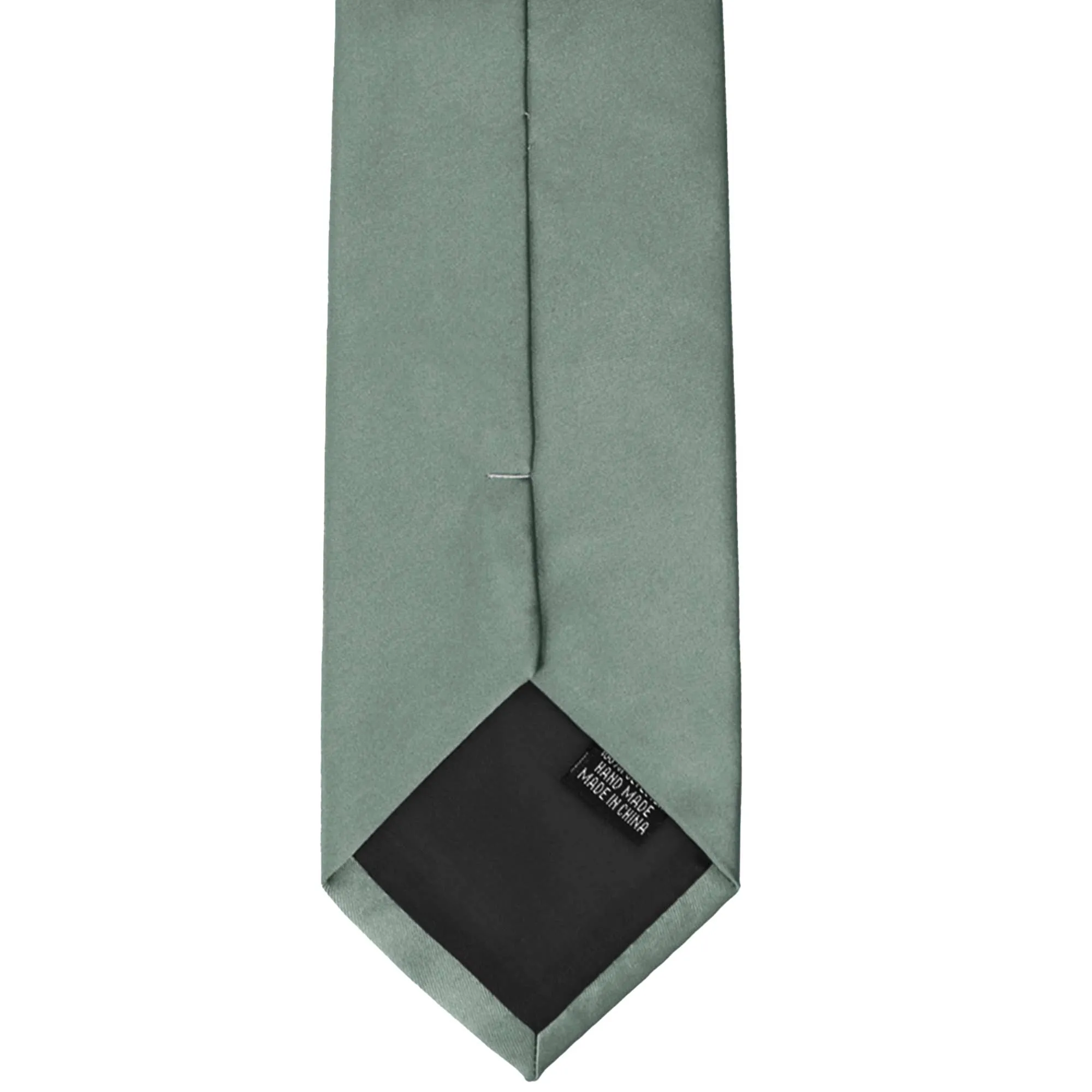Stormy Gray Premium Extra Long Solid Color Necktie sold by TieMart product image thumbnail 4