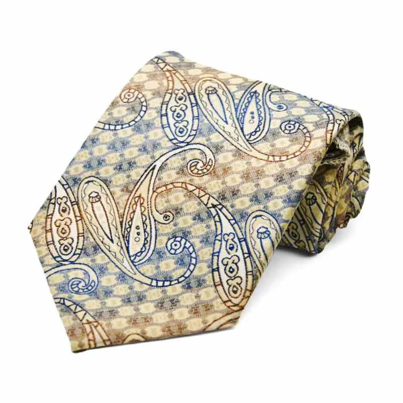 Light Yellow Bonnie Geometric Necktie sold by TieMart