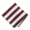 Burgundy and White Striped Pocket Square sold by TieMart