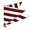 Burgundy and White Striped Pocket Square sold by TieMart