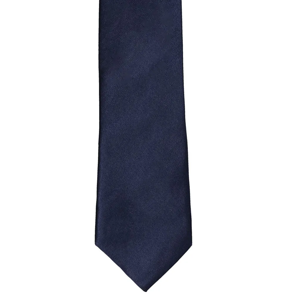 Twilight Blue Slim Solid Color Necktie, 2.5" Width sold by TieMart product image thumbnail 2