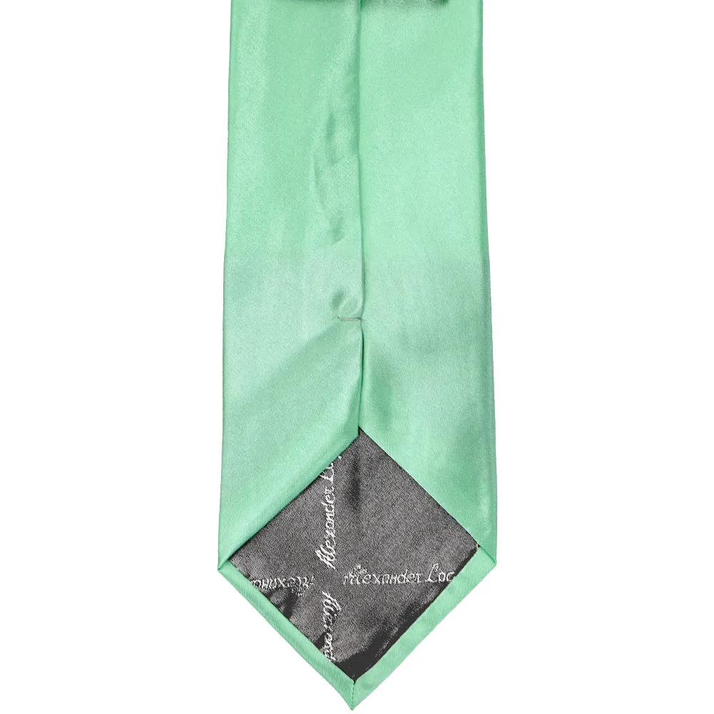 Seafoam Extra Long Solid Color Necktie sold by TieMart product image thumbnail 3