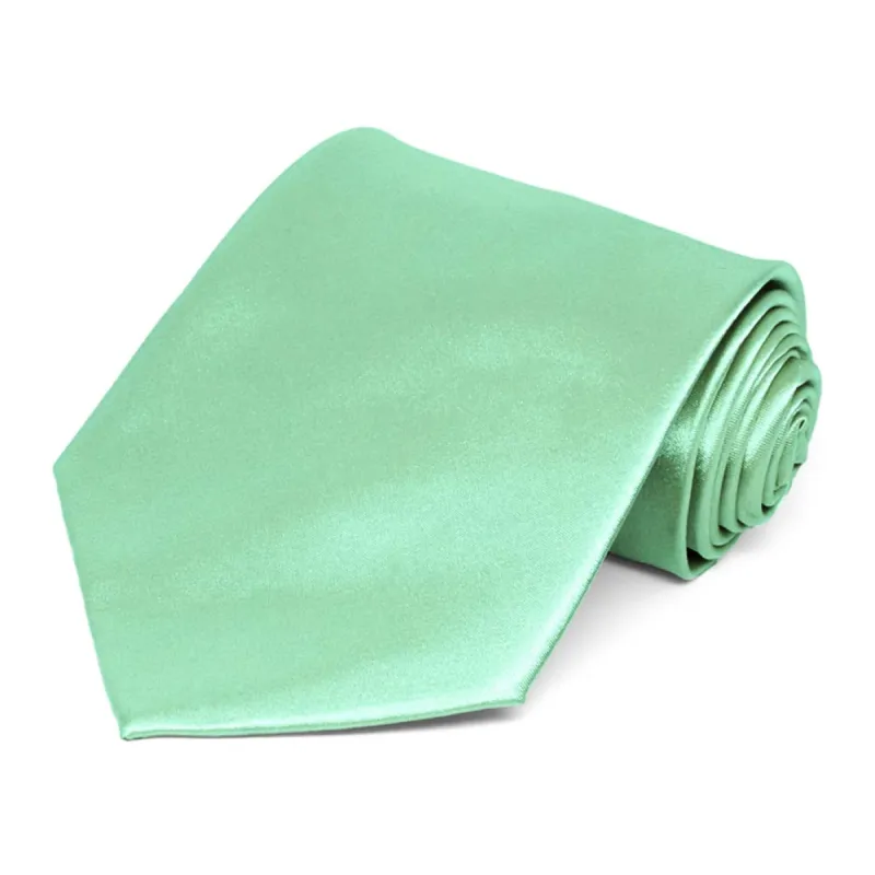Seafoam Extra Long Solid Color Necktie sold by TieMart