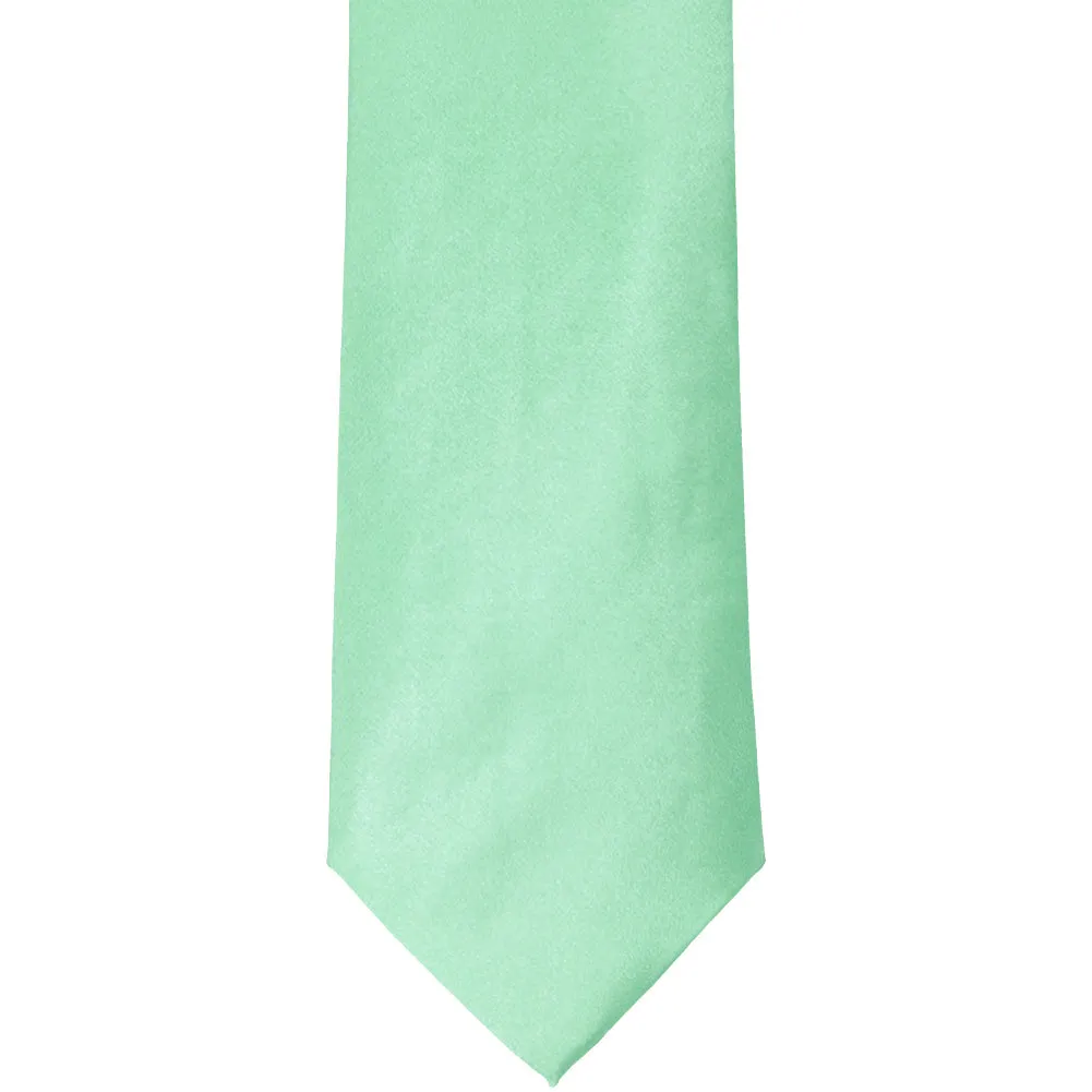 Seafoam Extra Long Solid Color Necktie sold by TieMart product image thumbnail 2