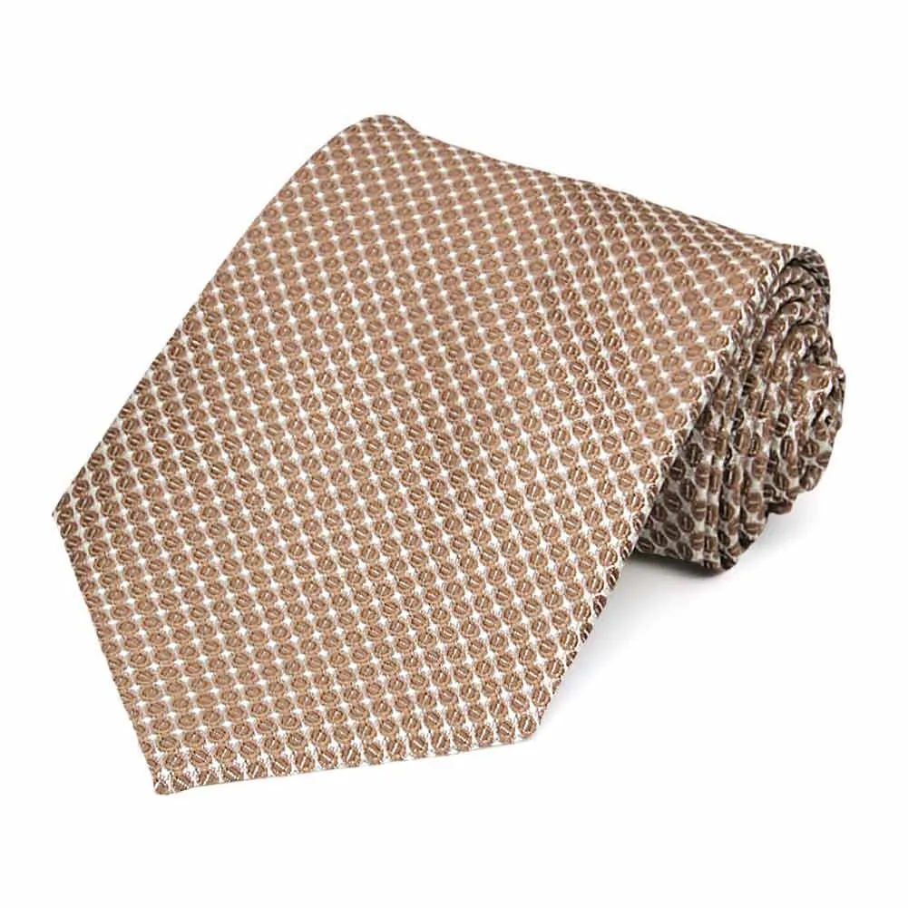 Light Brown Henry Grain Pattern Necktie sold by TieMart