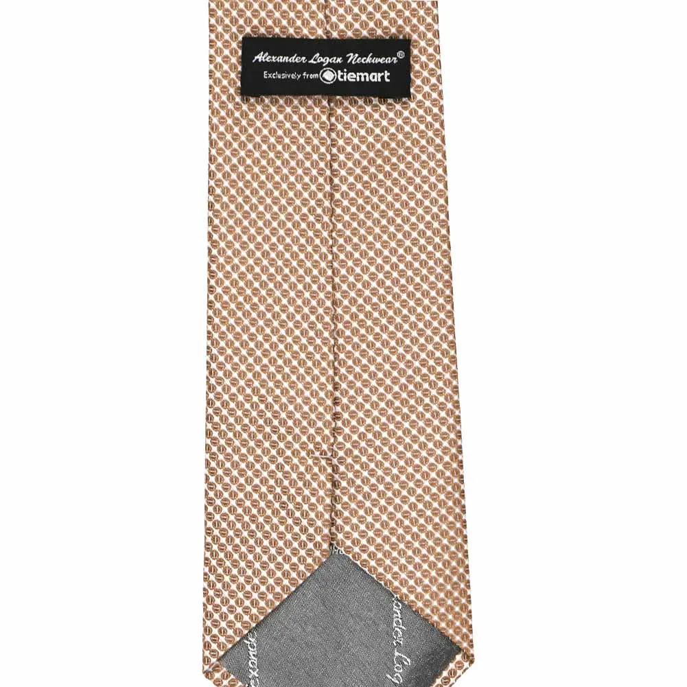 Light Brown Henry Grain Pattern Necktie sold by TieMart product image thumbnail 3