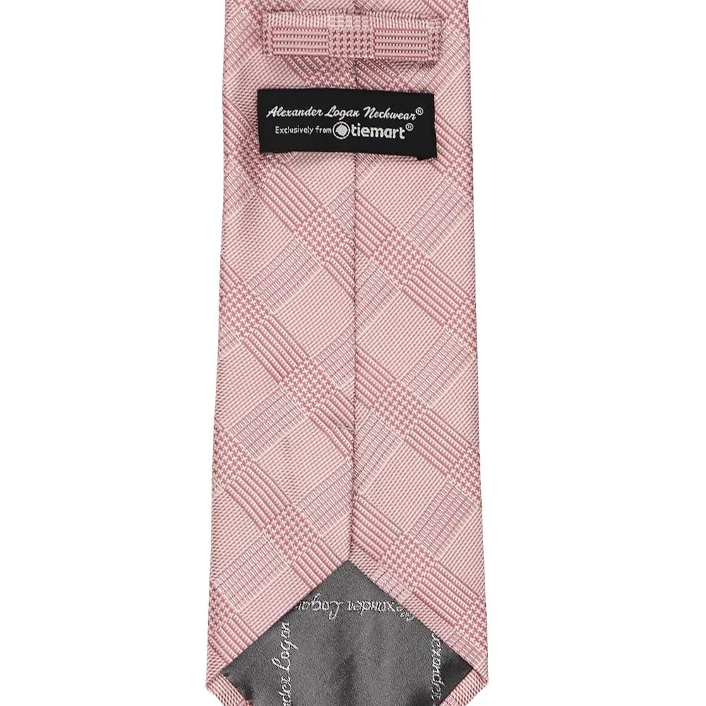 Cameo Pink Michael Glen Plaid Necktie sold by TieMart product image thumbnail 4