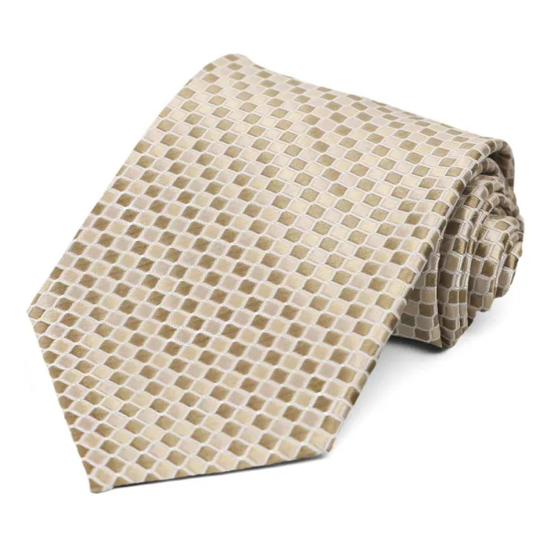 Wheat Brown Edmund Geometric Necktie sold by TieMart