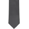 Graphite Gray Herringbone Silk Extra Long Necktie sold by TieMart