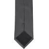 Graphite Gray Herringbone Silk Extra Long Necktie sold by TieMart