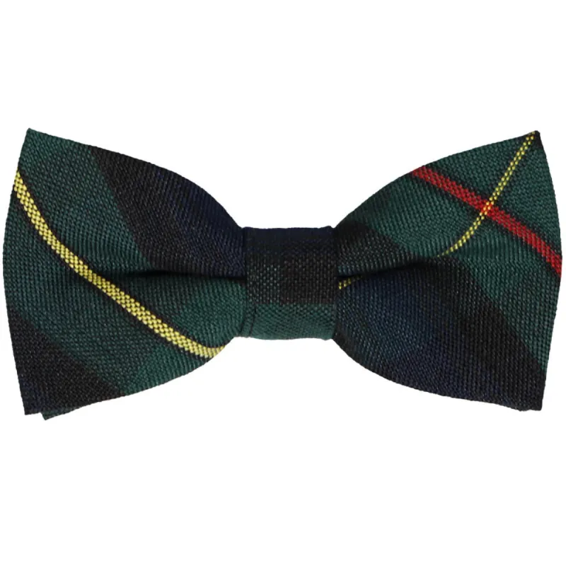 Hunter Green and Navy Blue Plaid Bow Tie sold by TieMart