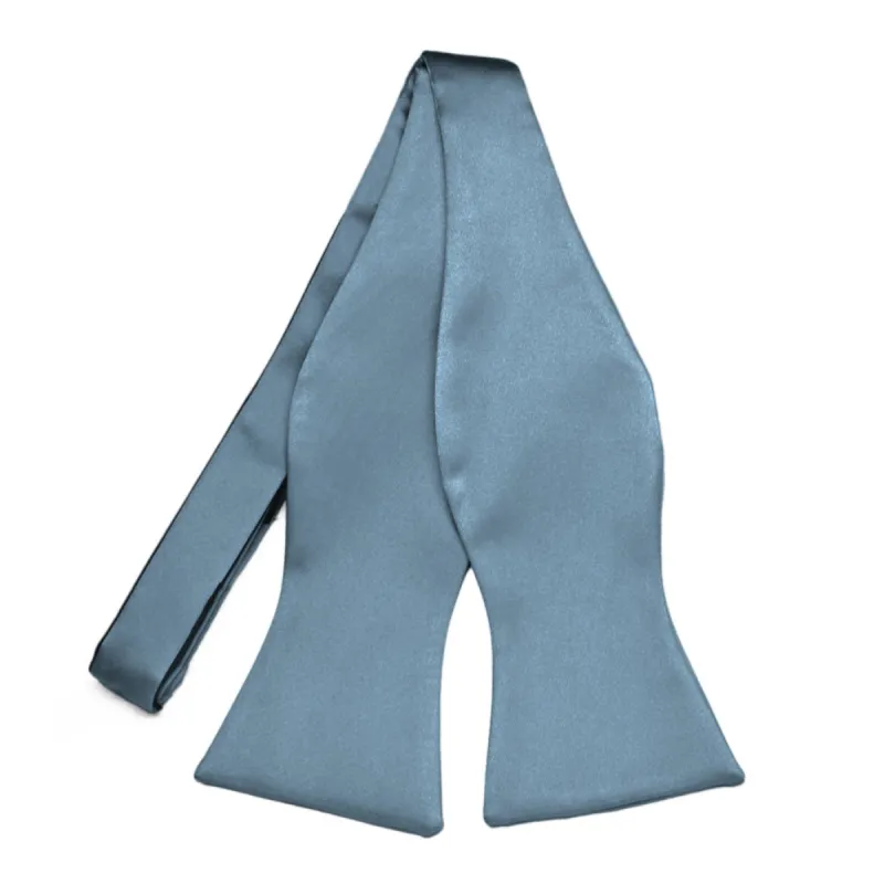 Serene Blue Premium Self-Tie Bow Tie sold by TieMart