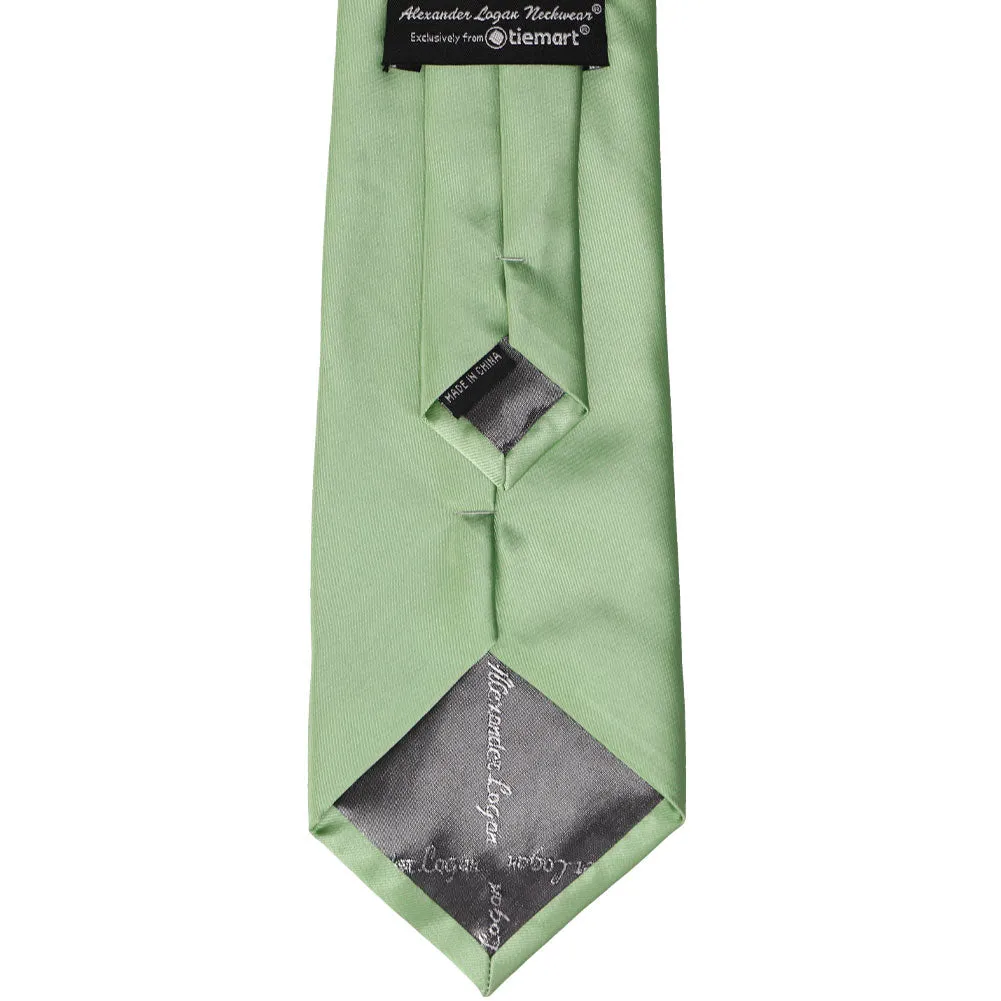 Mint Green Solid Color Clip-On Tie sold by TieMart product image thumbnail 5