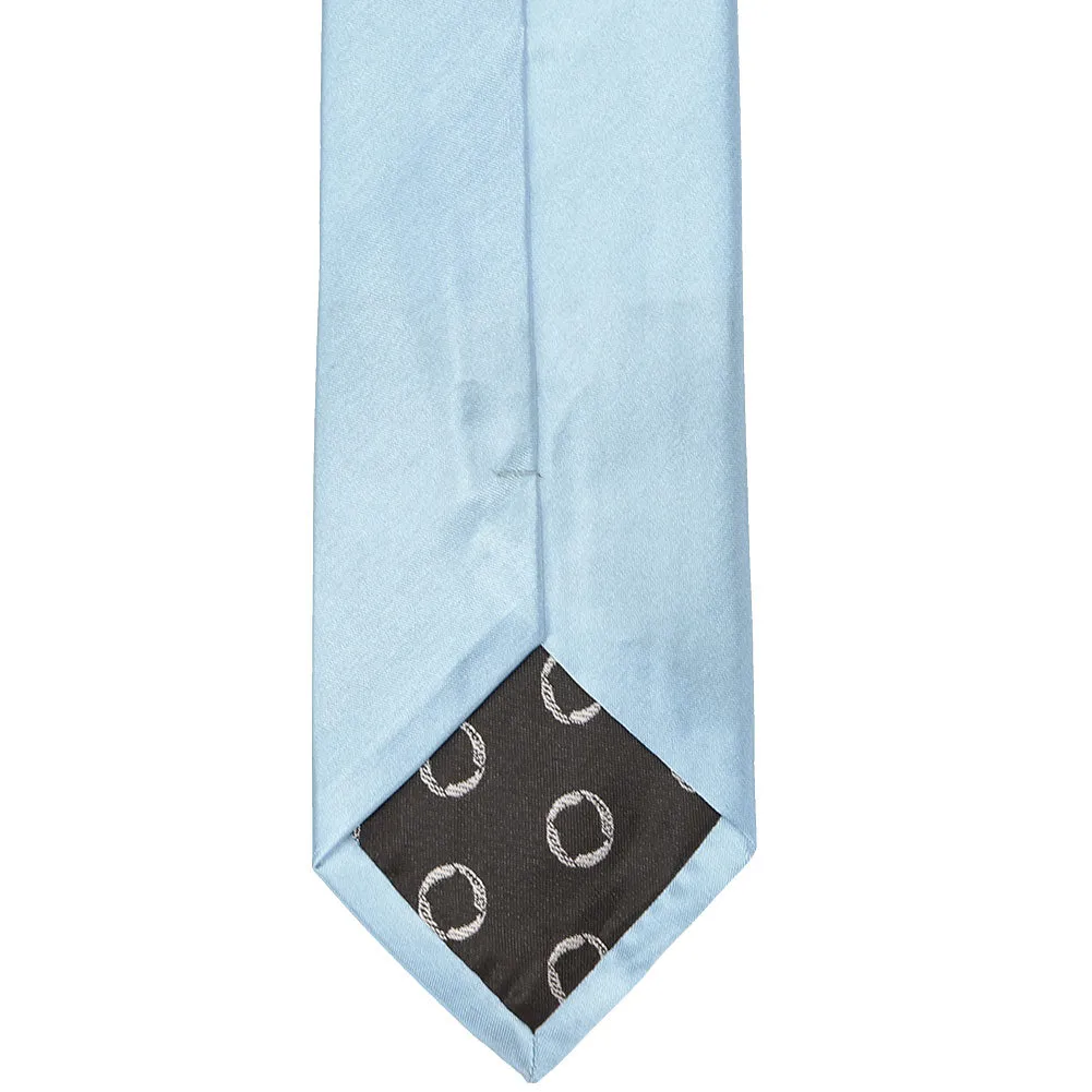 Pale Blue Solid Color Necktie sold by TieMart product image thumbnail 4