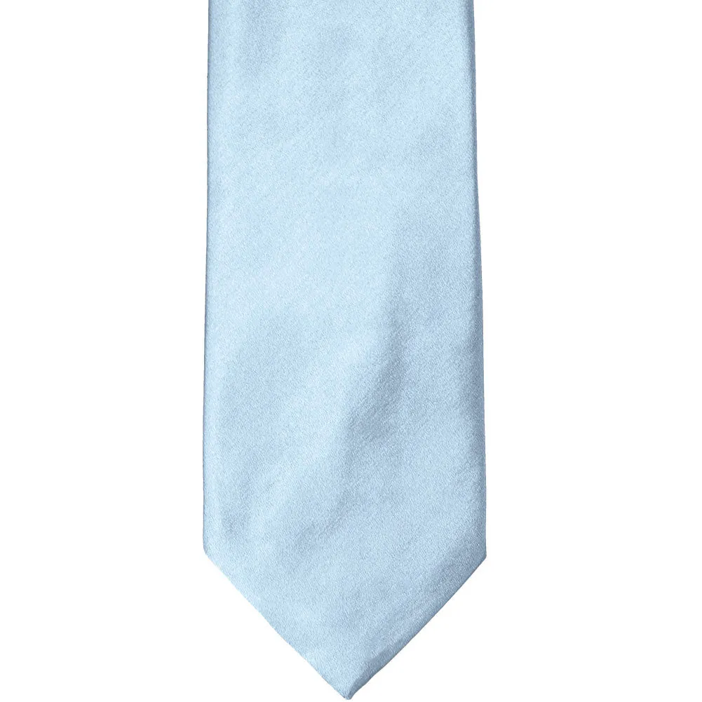 Pale Blue Solid Color Necktie sold by TieMart product image thumbnail 2