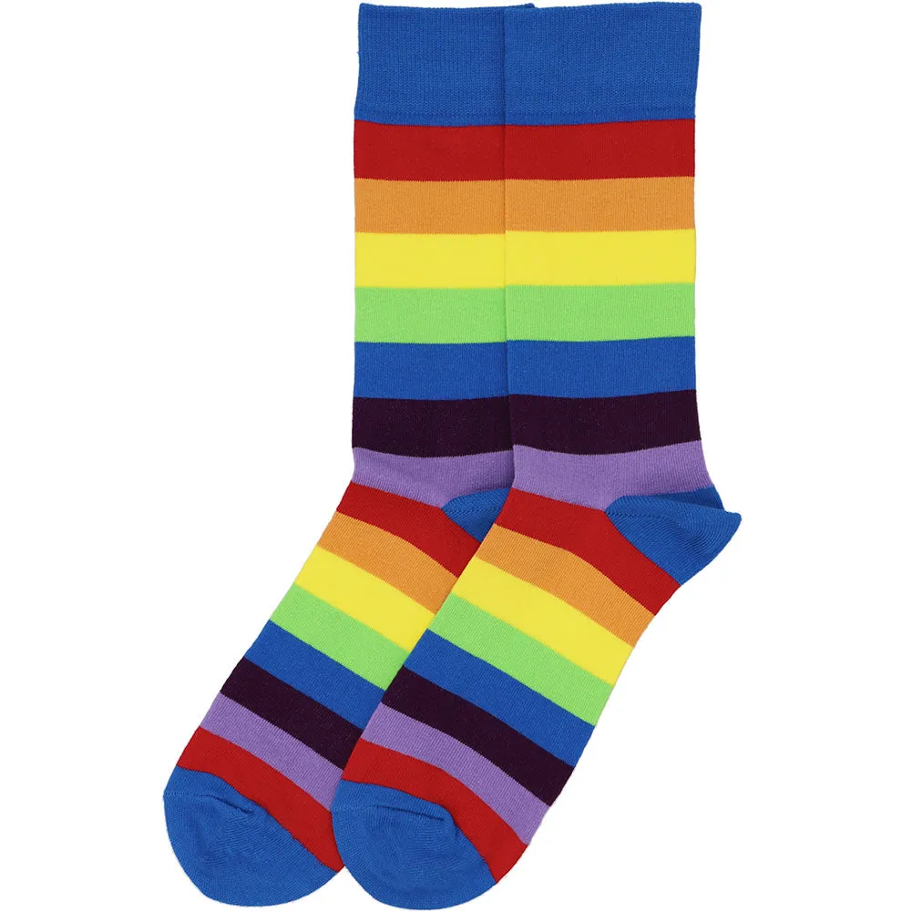Men's Rainbow Striped Socks sold by TieMart product image thumbnail 3