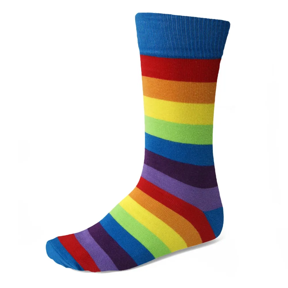 Men's Rainbow Striped Socks sold by TieMart