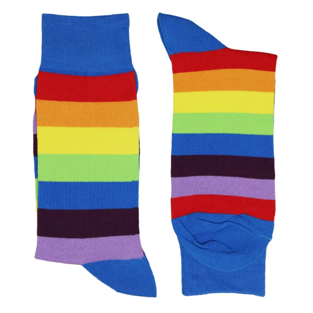 Men's Rainbow Striped Socks sold by TieMart product image thumbnail 2