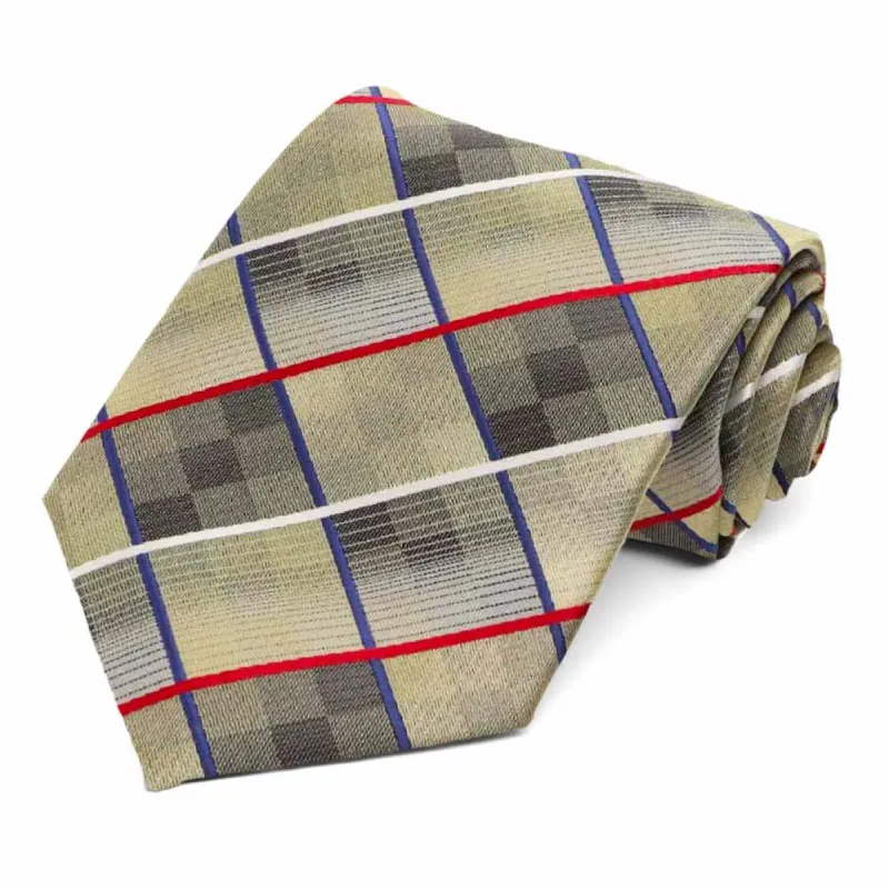 Light Fern Fullerton Geometric Necktie sold by TieMart