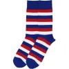 Men's Red, White and Blue Striped Socks sold by TieMart