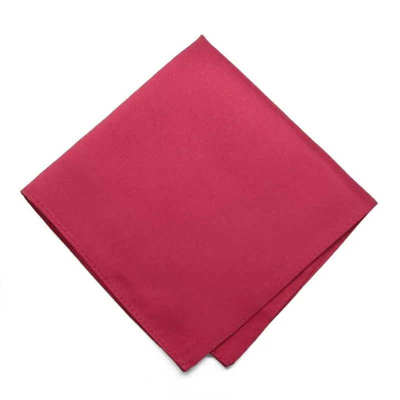 Red Cotton/Silk Pocket Square sold by TieMart