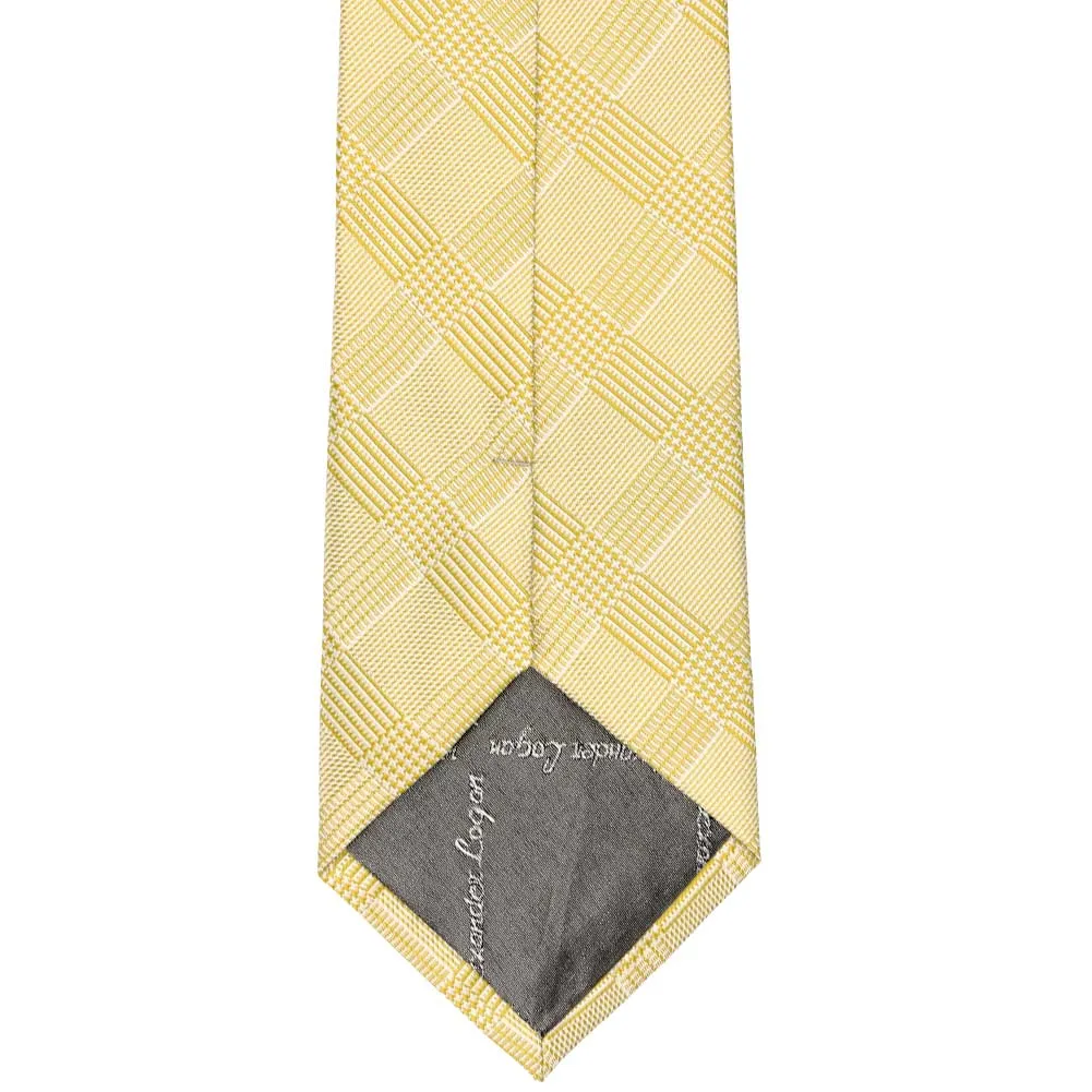 Sunflower Yellow Michael Glen Plaid Zipper Tie sold by TieMart product image thumbnail 3