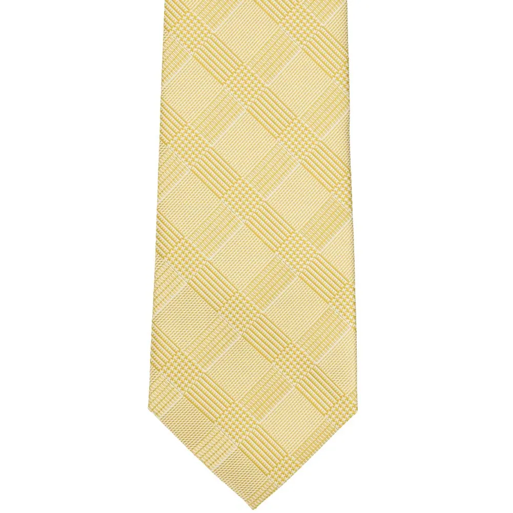 Sunflower Yellow Michael Glen Plaid Zipper Tie sold by TieMart product image thumbnail 2